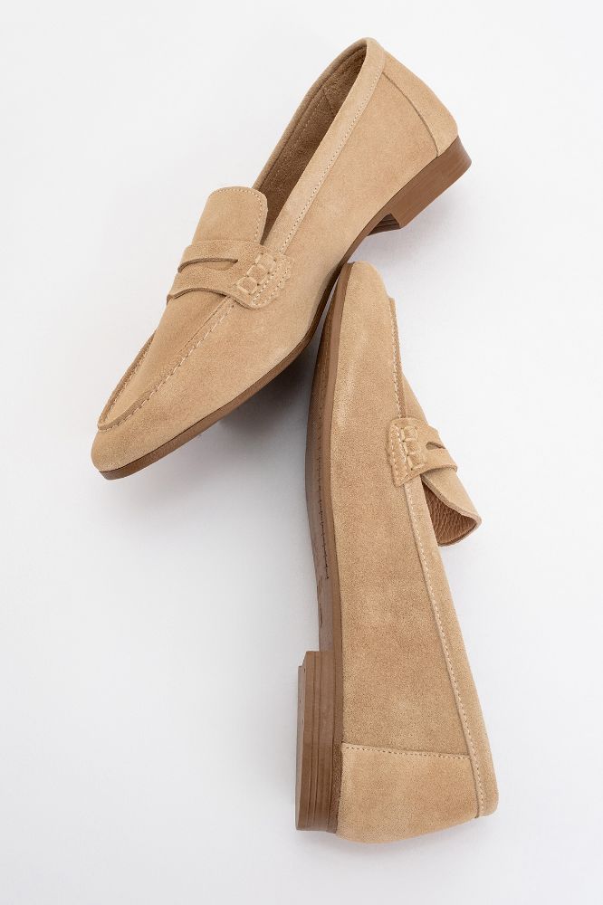 kadin-deri-loafer-ayakkabi-BEJ SUET-NHR2523461-0088439_0